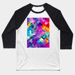 Colorful Abstract Marble Gems Patterns Baseball T-Shirt